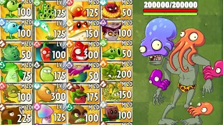 Plants vs Zombies2 100 octo zombie vs new plants 10 level! Pvz2 Custom Gameplay?