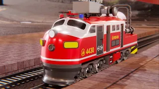 Lego Fire Fighter Train - Lego mini movies - choo choo train kids videos