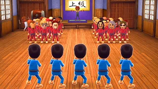 Wii Party U Dojo Domination Play as Milhouse (Hardest Difficulty)