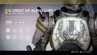 Destiny CREST OF ALPHA LUPI YEAR 2 (Exotic armor)