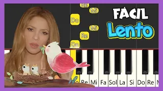 Shakira - Acróstico - TUTORIAL ( LENTO ) PIANO FÁCIL CON NOTAS