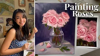 Bring beauty into your daily life 🌸 oil paint with me + week in my art studio //dreamy art vlog