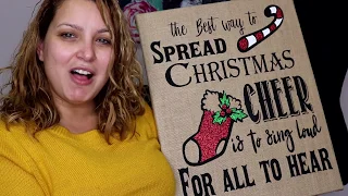 Craftmas Season 2 Episode 42: How to Make a Custom Burlap Christmas Canvas