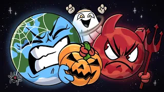 What Is Inside The Planets? TRICK OR TREAT? | Planet balls
