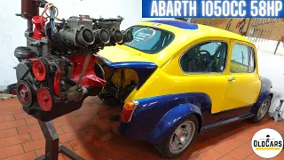 Motore A112 Abarth 1050cc 70 hp su Fiat 600 🔥💣