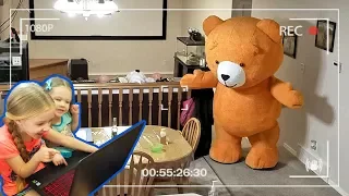 Giant Teddy Bear Caught Moving on Camera!!! We Caught Teddy on Tape! OMG!!!