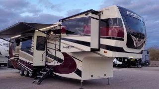 Riverstone 37FLTH Legacy Edition Luxury Fifth Wheel Toy Hauler Walk Through at Couchs RV Nation