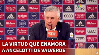 Ancelotti está enamorado de Valverde: "Lo que hace es raro en un centrocampista"