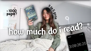 how much do i ACTUALLY read in a week as a 9-5 girlie? | *realistic* reading vlog 📚
