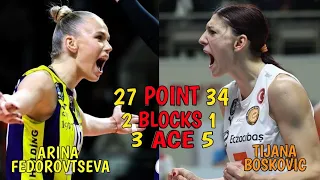 Arina fedorovtseva | Tijana boskovic | Turkish volleyball league 2024