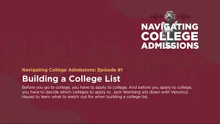 Building a College Admissions - Navigating College Admissions