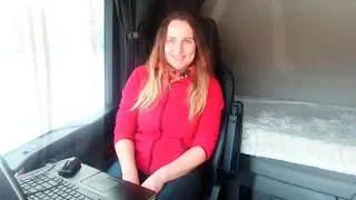 Зимние приключения Кати на Scania S500
