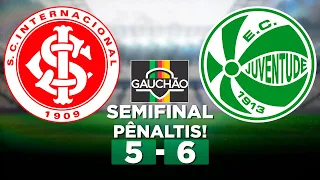 PÊNALTIS! INTERNACIONAL 1 (5 x 6) 1 JUVENTUDE SEMIFINAL Campeonato Gaúcho 2024 | Narração