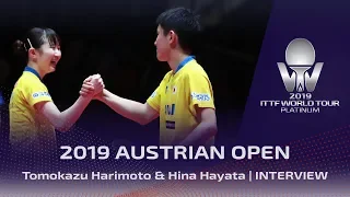 Tomokazu Harimoto & Hina Hayata interview | 2019 Austrian Open