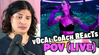 Vocal Coach Reacts to Ariana Grande - POV (Live)