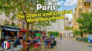 🇫🇷 Rue Mouffetard, PARIS Oldest Neighbourhood, Amazing Walking Tour [4K/60 fps]