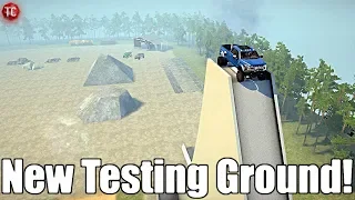 SpinTires MudRunner: NEW TESTING GROUNDS MAP!! (CRAZY OBSTACLES!)