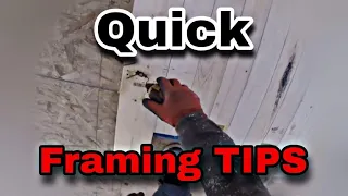 Quick framing tips and tricks #1