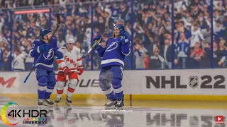 Good Game! Carolina Hurricanes vs Tampa Bay Lightning 4K! Full Game Highlights NHL 22 PS5 Gameplay