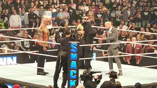 THE ROCK GETS SLAPPED BY CODY RHODES LIVE ON SMACKDOWN!