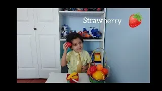 Learn Colors & Fruits Names for Children with little Baby Fun Play Cutting Fruits Toy