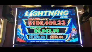 $125 BET BIG WIN TAMPA HARD ROCK - LIGHTNING LINK HIGH STAKES 25cents Denom HIGH LIMIT FREE SPINS