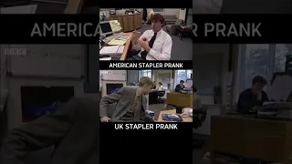 The Office Stapler Prank || US vs UK || #shorts #office #america #unitedkingdom