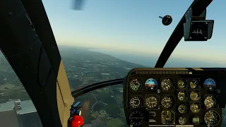 X-Plane 12: MD 500E, Spiraling Out And Back In the Aerodrome, Chichester/Goodwood
