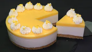 No-bake lemon cheesecake (without condensed milk, without oven) simple and delicious lemon dessert