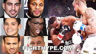 CELEBRITIES REACT TO JAKE PAUL KNOCKING OUT TYRON WOODLEY: GARCIA, CORMIER, ATLAS, SHIELDS, & MORE