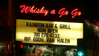 RIP Eddie Van Halen Whisky A Go Go Club Marquee Sunset Blvd Los Angeles California October 6, 2020