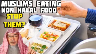 Saw muslims eating non halal food on plane, should I warn them, how to approach? - assim al hakeem