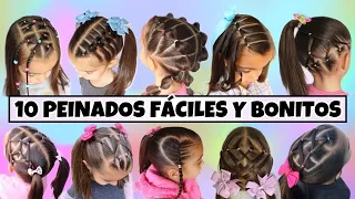 10 Peinados para Niñas en Segundos🤩Secretos Relevados: Crea Estos Adorables #Peinados ¡Sorprendete!