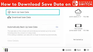 How to Download Save Data to Nintendo Switch