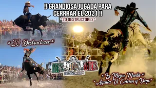 GRANDIOSA JUGADA PARA CERRAR EL 2021 | LA MEJOR MONTA | 20 TOROS | Destructores En La Noria Gto 2021