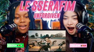 LE SSERAFIM (르세라핌) 'UNFORGIVEN (feat. Nile Rodgers)' OFFICIAL M/V reaction