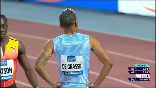 Andre DeGrasse against Blake & Eseme - Men's 100M - Rabat/Marrakech Diamond League - Morocco - 2024