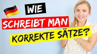 Learn to write correctly: sentence structure simply explained │German A1 - A2 - B1- B2