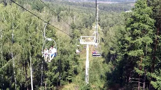 Абзаково, канатная дорога, спуск на подъёмнике (16.08.2014)