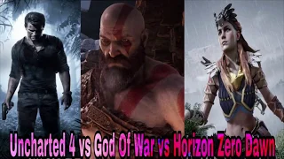 Uncharted 4 vs God Of War vs Horizon Zero Dawn | PS4 Pro | In Depth Comparison