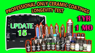 PROFESSIONAL ONLY ceramic coatings - 22 WAY LONGEVITY TEST - UPDATE 15 - 1 YEAR, 1 MONTH