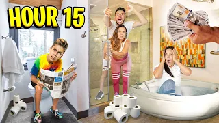 24 Hour LAST TO LEAVE RESTROOM Challenge! (Wins $10,000)