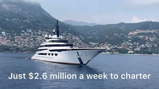 $360 Million Superyacht AHPO. At anchor Monaco . #Monaco #Superyacht #Yachtcharter