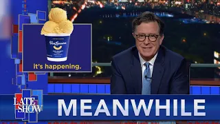 Meanwhile... Does Mac & Cheese Ice Cream Threaten Colbert's Dessert Dominance?