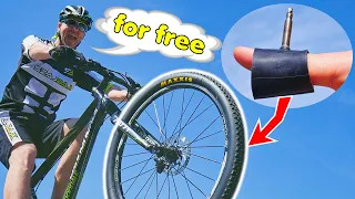 Upcycle Old Stuff! How To Make Tubeless Conversion On Your Old Bike Almost For Free. Bicycle Hacks.