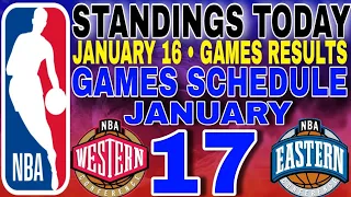 nba standings today January 16, 2024 | games results | games schedule January 17, 2024