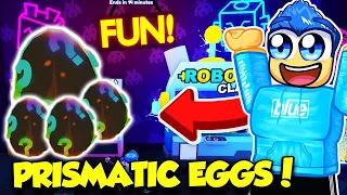 I Opened PRISMATIC EGGS In THE NEW ARCADE AREA In Pet Catchers UPDATE AND GOT THIS!