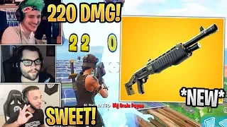 Streamers First Time Using *NEW* Legendary Pump Shotgun! - Fortnite Best and Funny Moments
