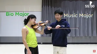 I try teaching a BIOLOGY Major to play violin in 1 hour