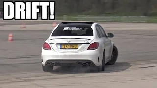 Mercedes-AMG C63S DRIFTING ON WET TRACK!